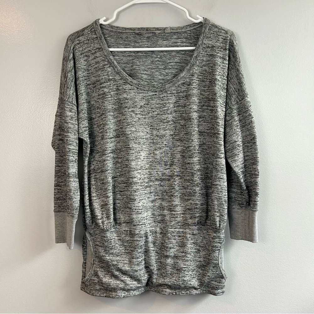 Athleta Heathered Gray Pullover Top